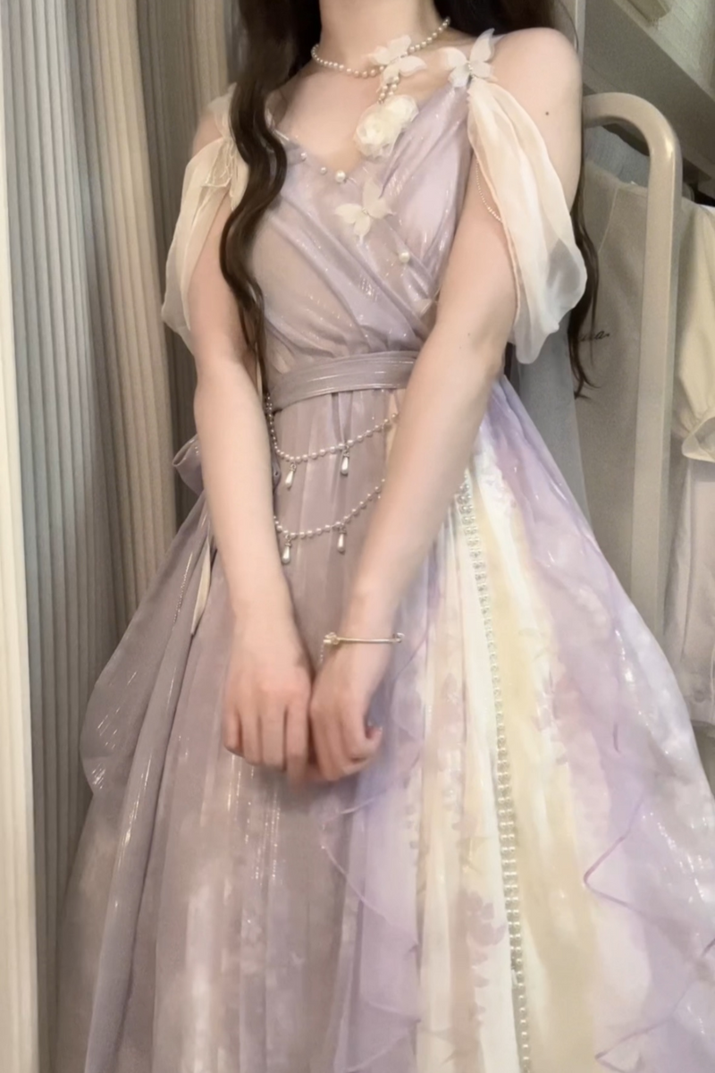 [pre-order] Sweet Girly Dress + Shawl + Necklace