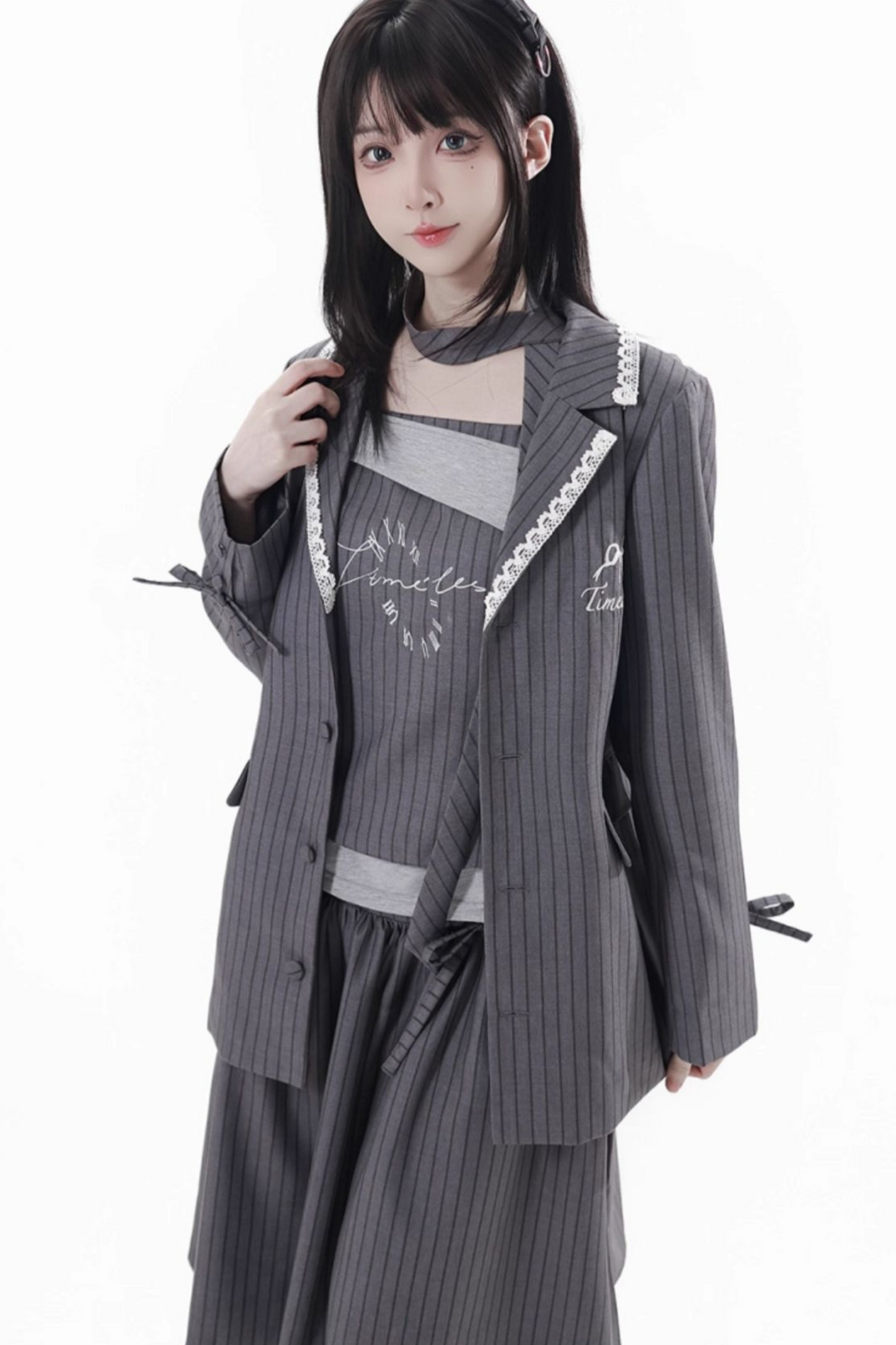 Mode Academie Jacket + Asymmetrical Top + Camisole + Skirt + Scarf