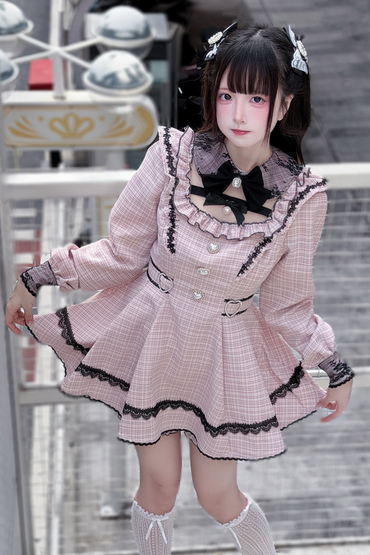 Plaid Dark Jirai Dress + Shorts