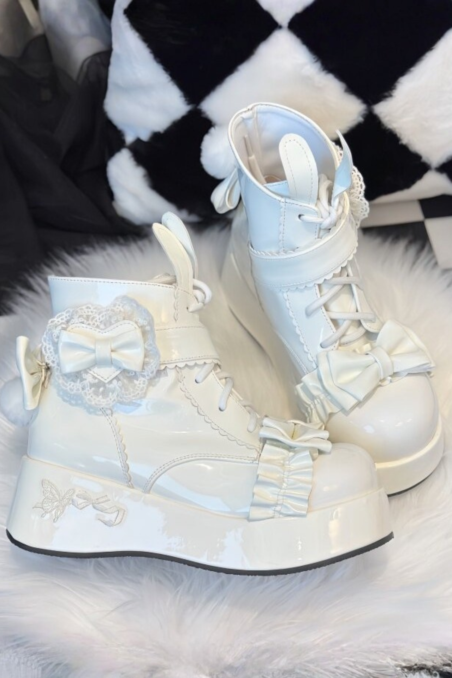 Rabbit Tail Lolita Boots