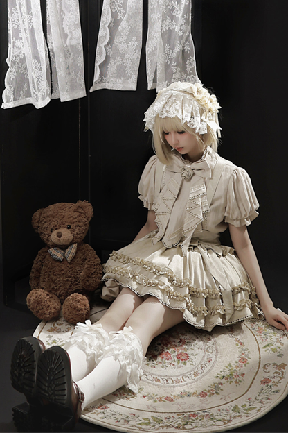 Antique Lolita Top + Suspender Skirt