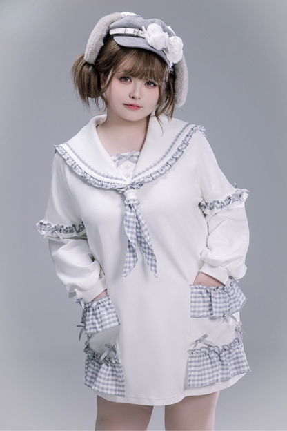 Check Sailor Loose Top