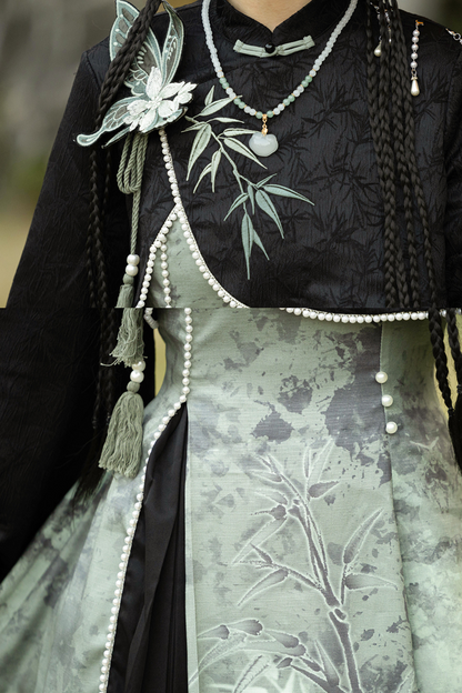 Neverland Smoked Chinese-style Lolita Suspender Dress + Short Chinese-style Jacket