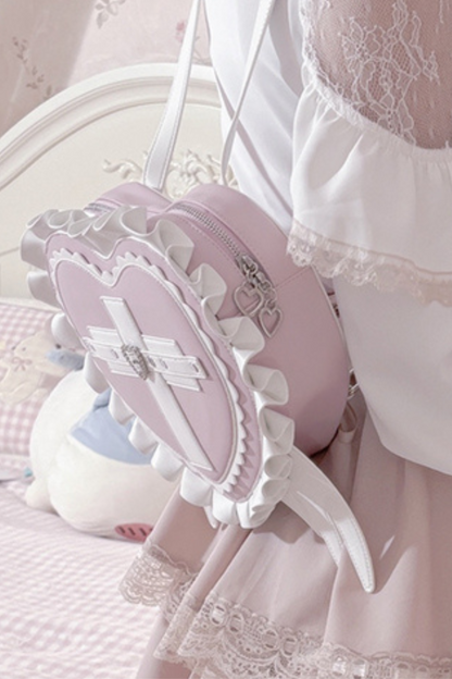 Ruffled Subculture Heart Bag