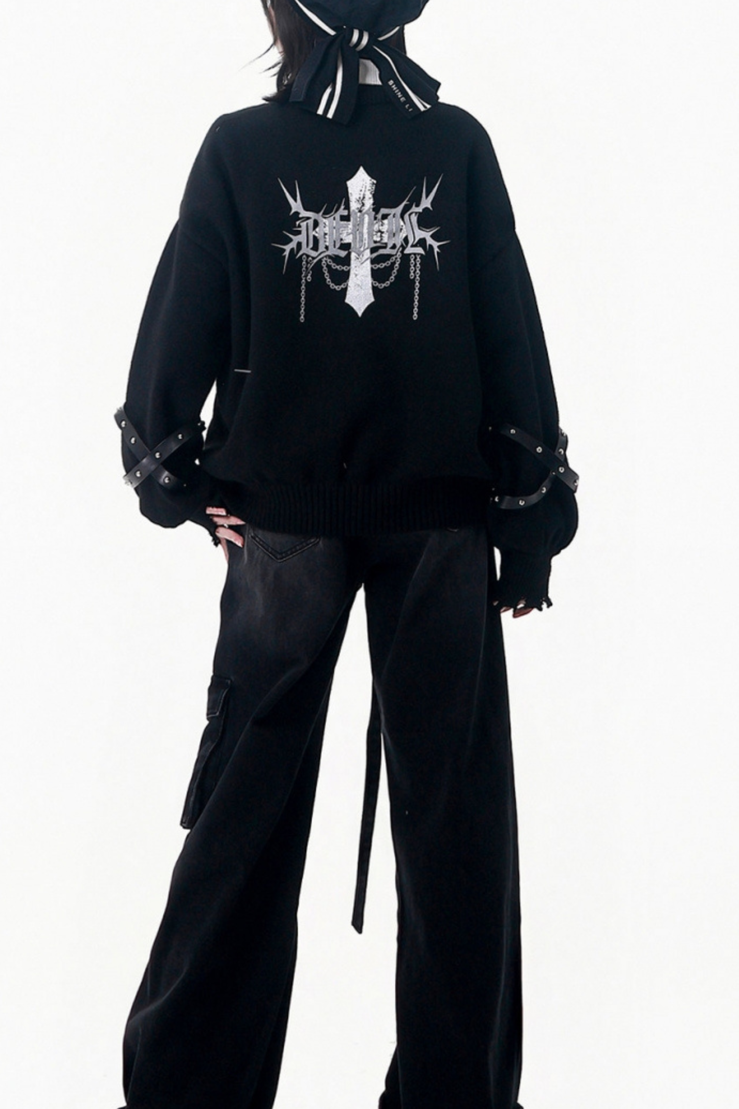 Cross Trim Cardigan + Shirt + Tie + Pants