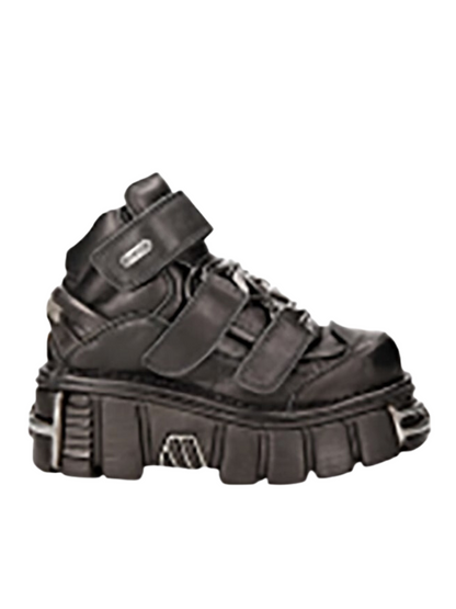 Cool Punk Retro Metal Velcro Strap Chunky Power Sole Sneakers
