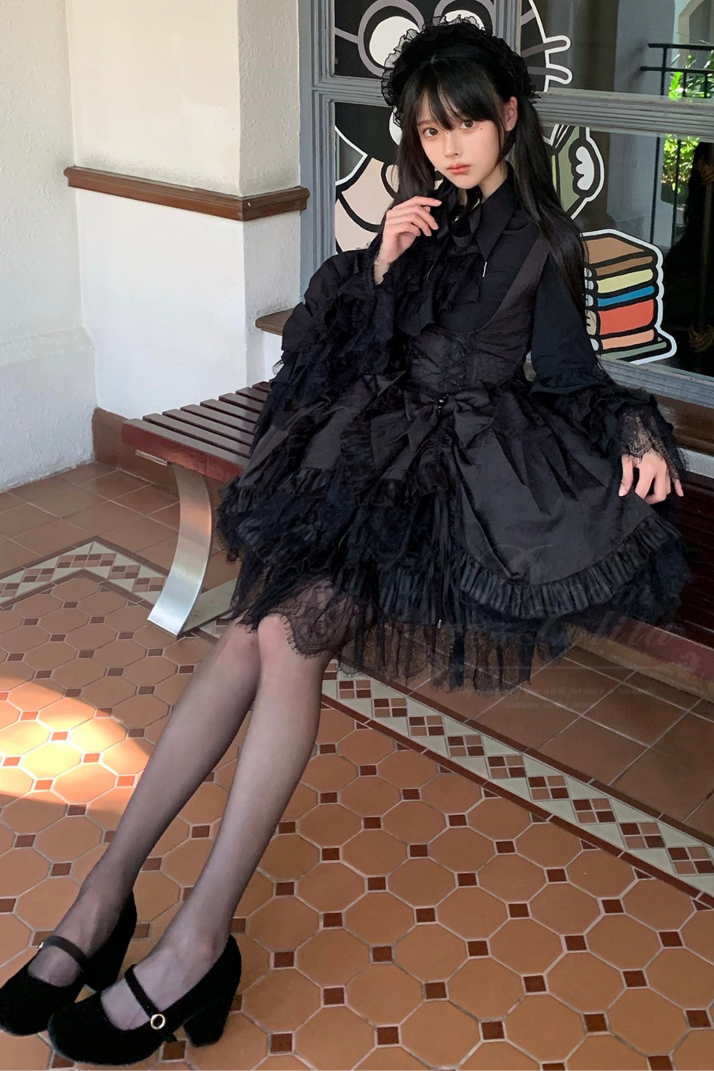 Gothic Bird Lolita Jumper Skirt + Pumpkin Pants Skirt + Curtain Skirt