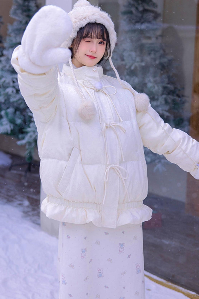 Vanilla Warm Duck Down Jacket Set