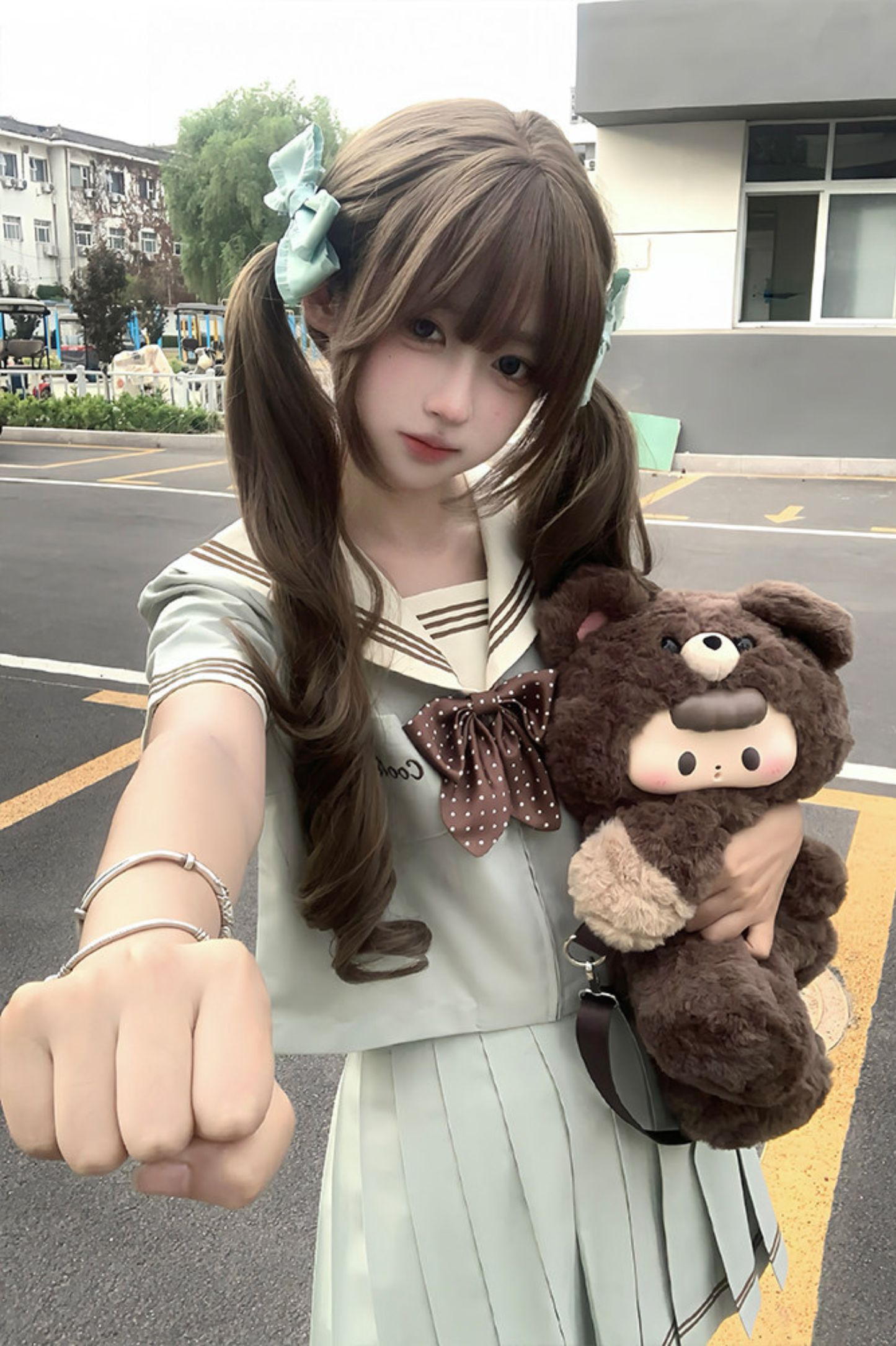 Cookie Wave Sailor Top + Skirt + Ribbon