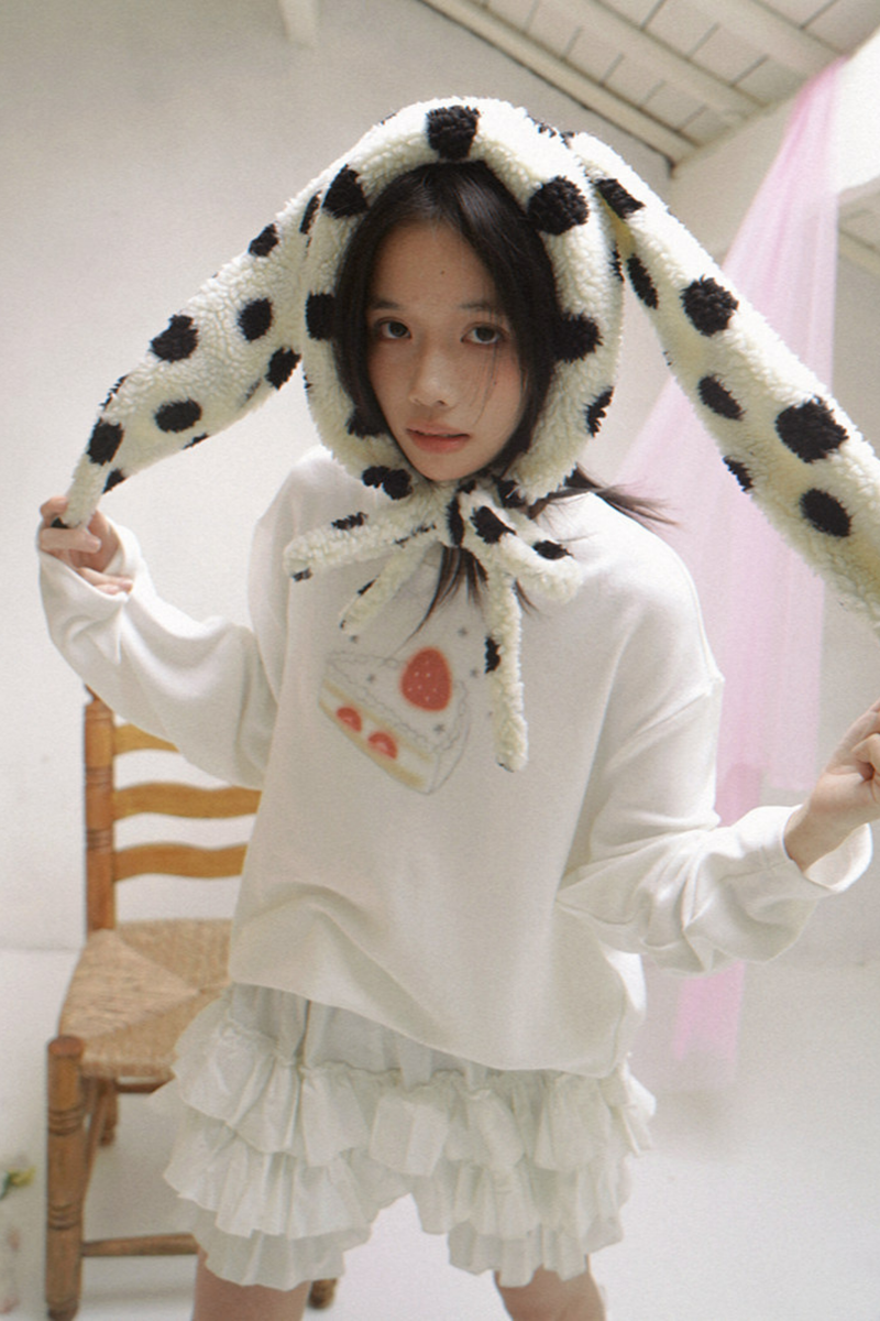 Polka Dot Lamb Wool Hat