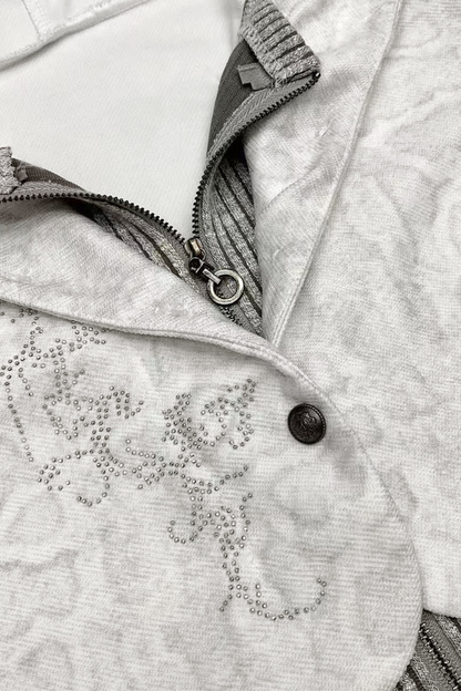 Subculture Gray Stripe Hoodie Tops