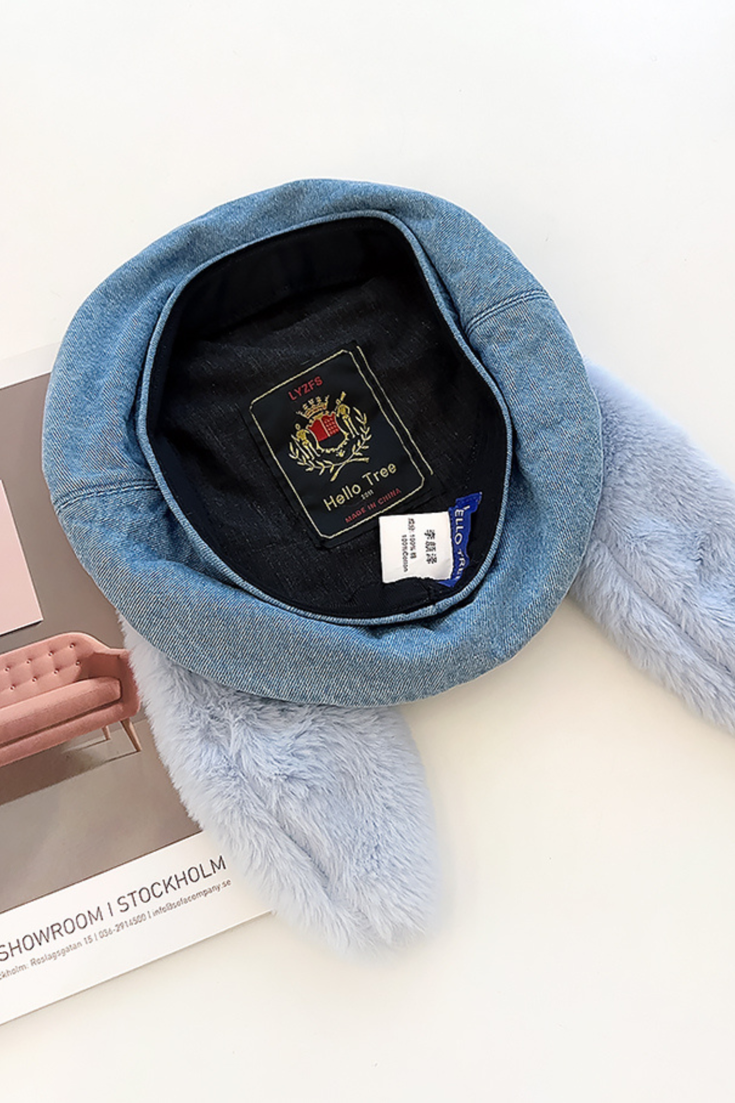 Fur Bunny Ear Hat + Lamb Hat