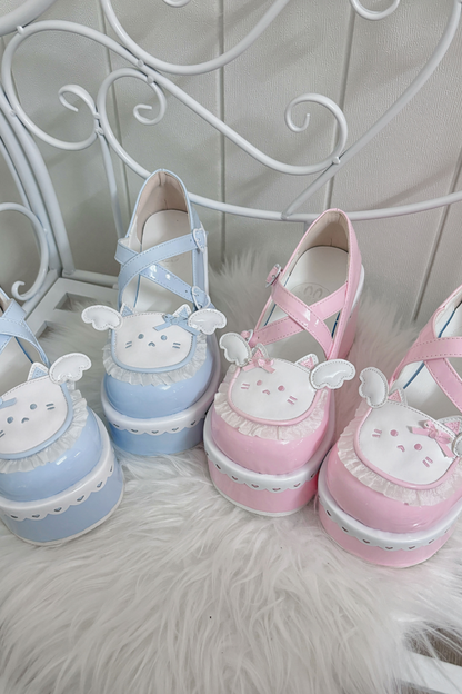 Meow Fray Animal Platform Shoes
