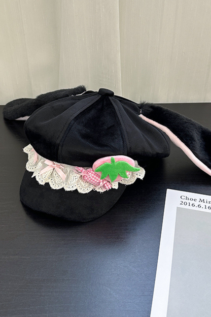 Rabbit Ear Strawberry Hat