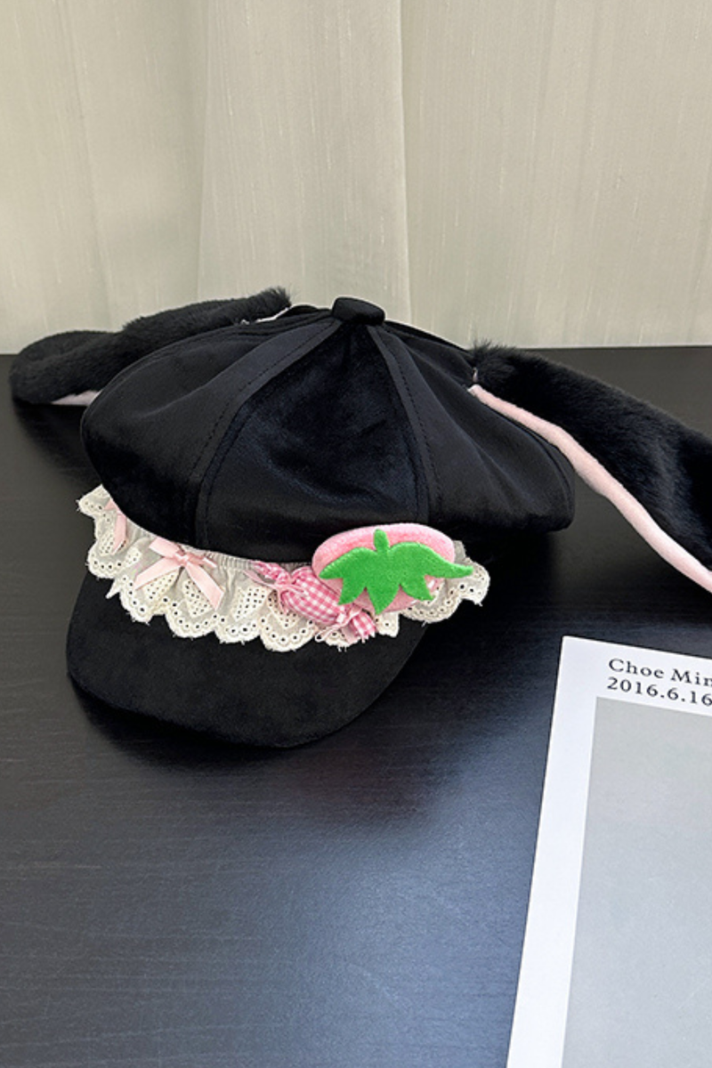 Rabbit Ear Strawberry Hat