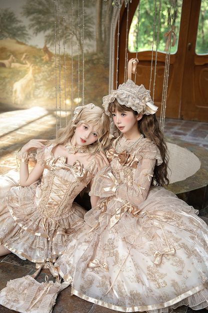 [pre-order Deadline: April 3] Gilded Fantasy Lolita Dress + Jumper Skirt