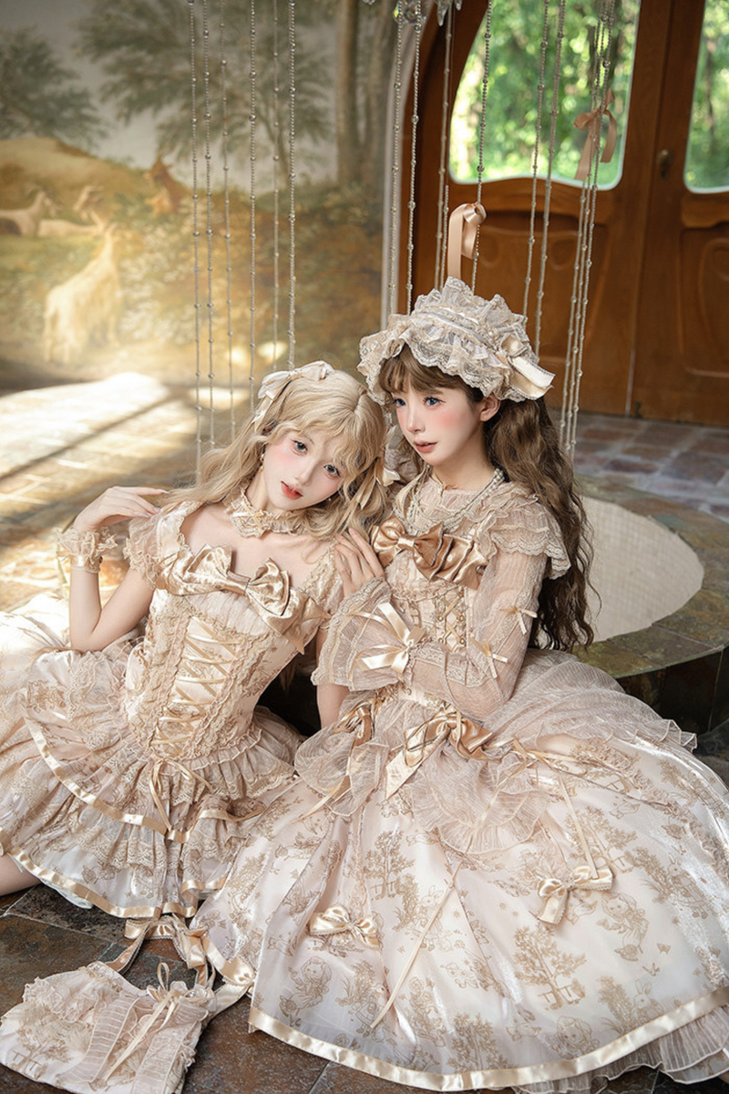 [pre-order Deadline: April 3] Gilded Fantasy Lolita Dress + Jumper Skirt