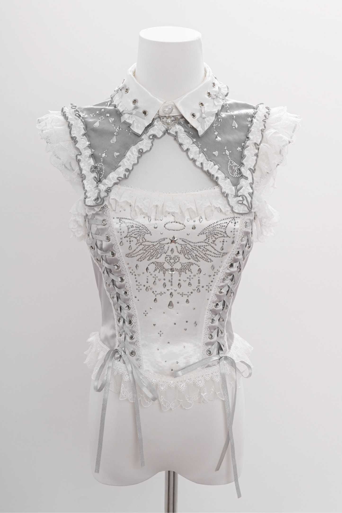 Metallic Angel Rhinestone Top