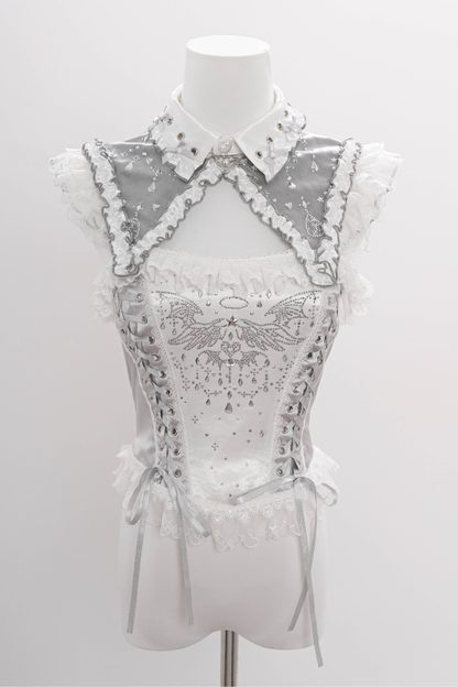 Metallic Angel Rhinestone Top