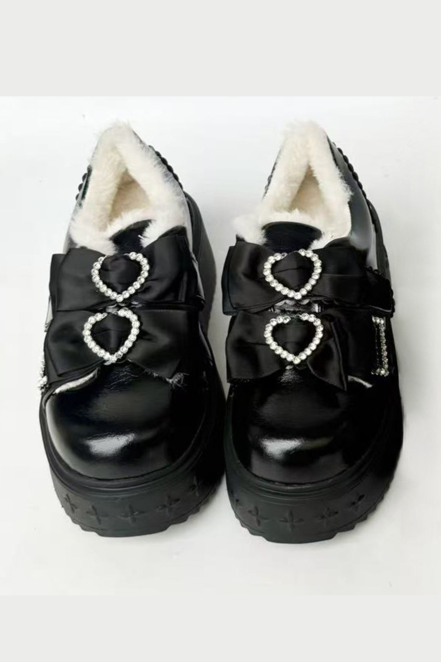 Ribbon Heart Platform Shoes