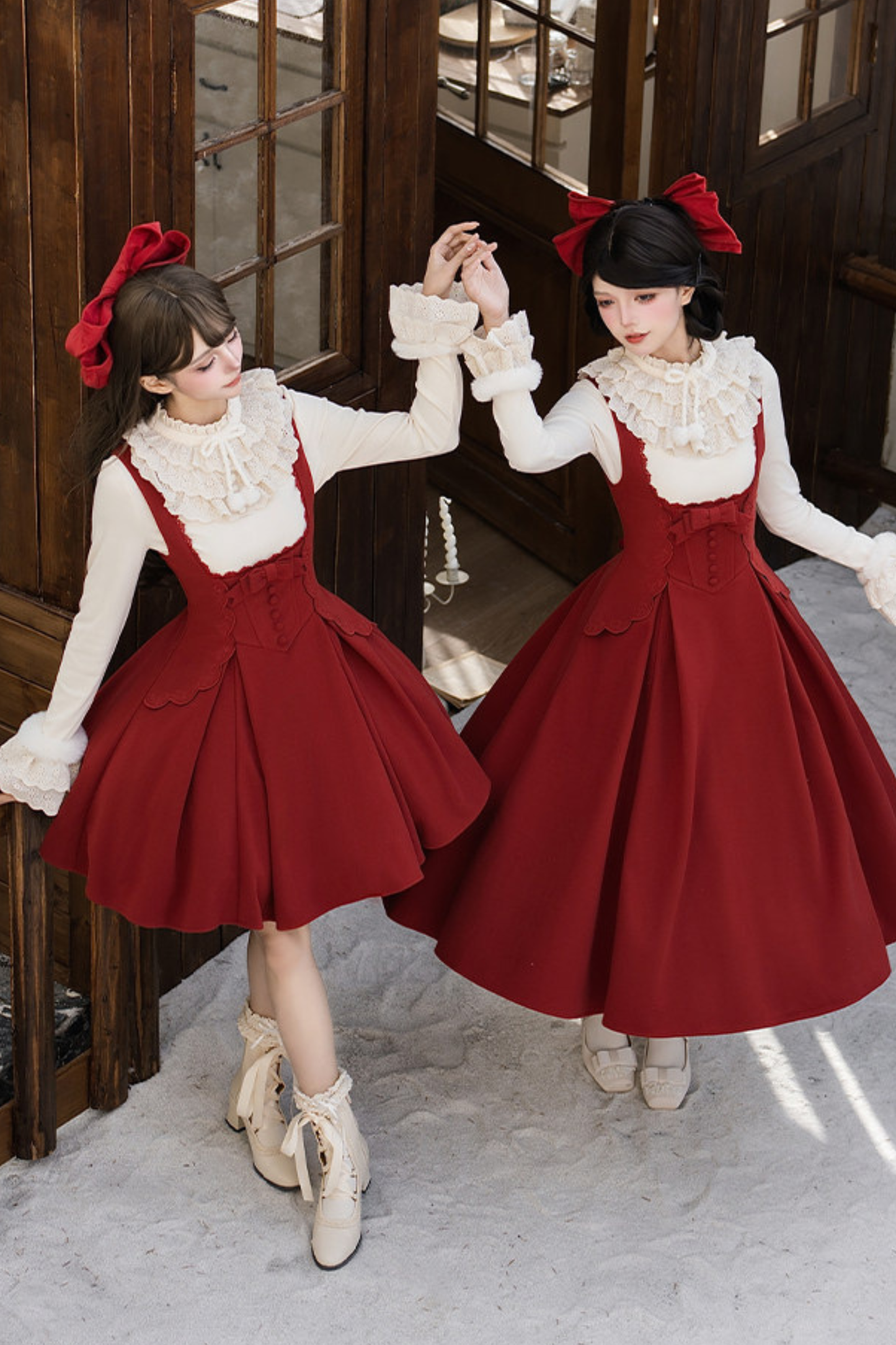 Velvet Rose Suspender Dress + Top + Bow