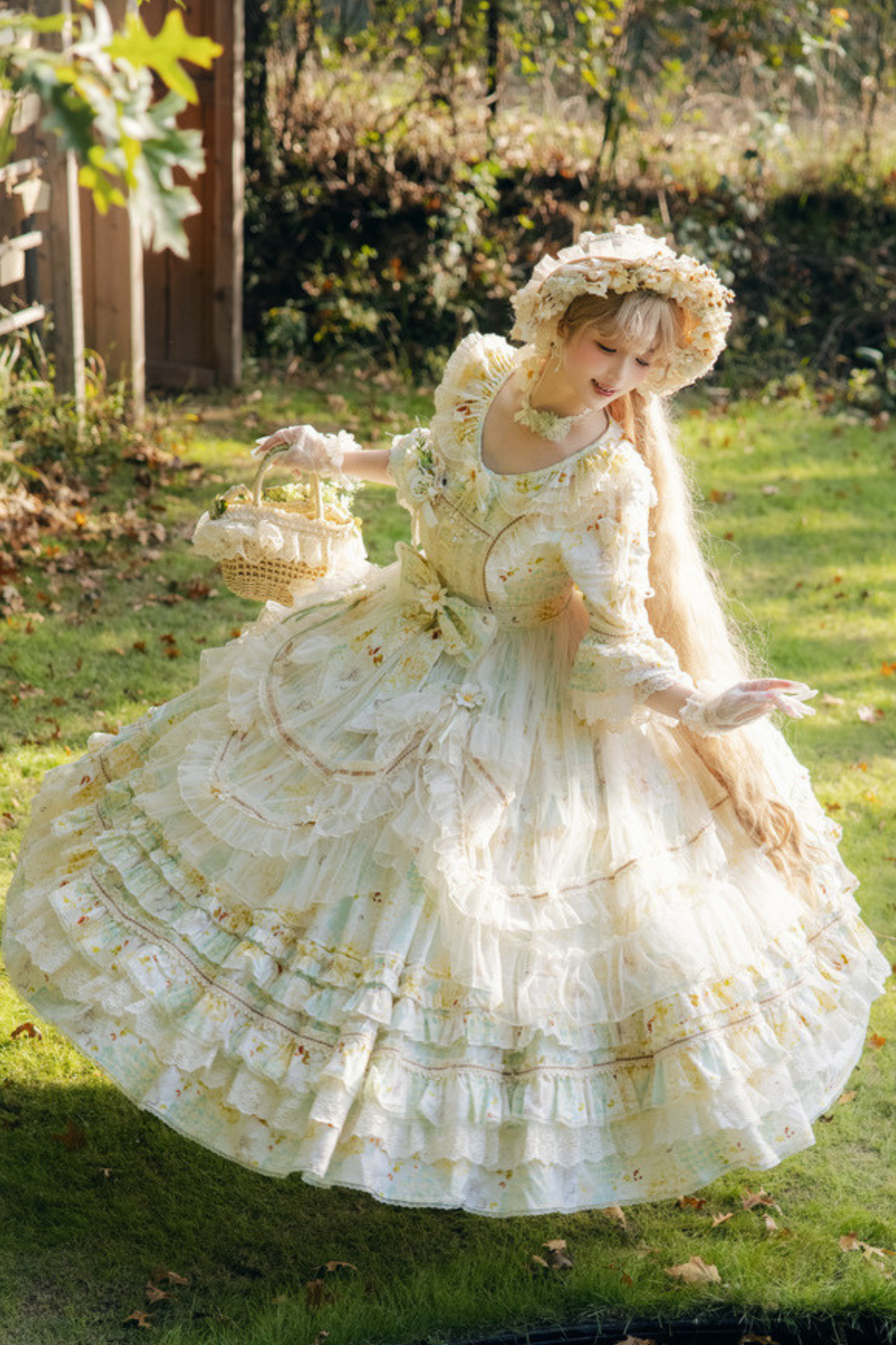 Daisy Wedding Lolita Hat + Gloves + Bag + Necklace