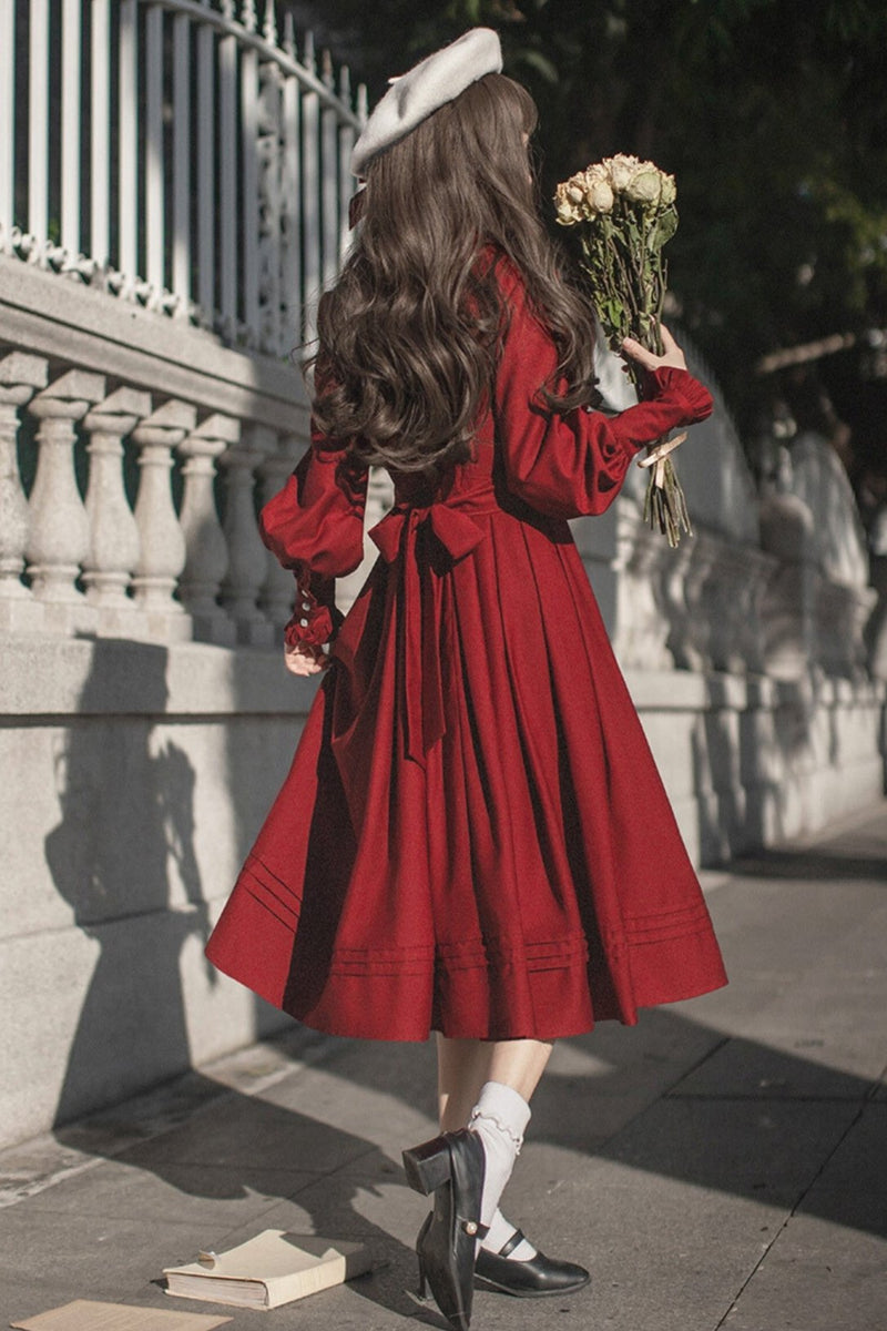 [pre-order] Black Swan Retro Two-tone Dress