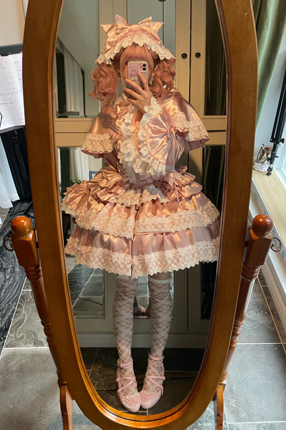 Cream Croissant Old-style Doll Lolita Dress