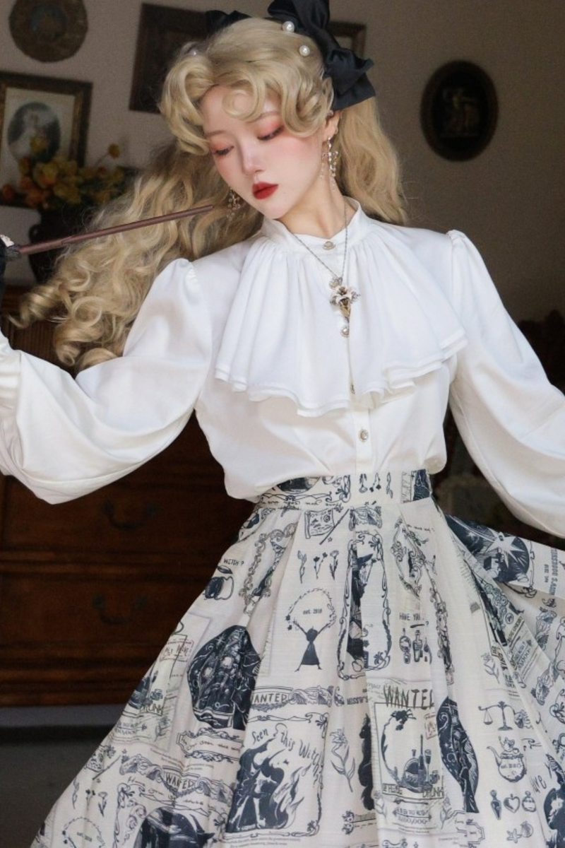 Satin Puff Sleeve Blouse