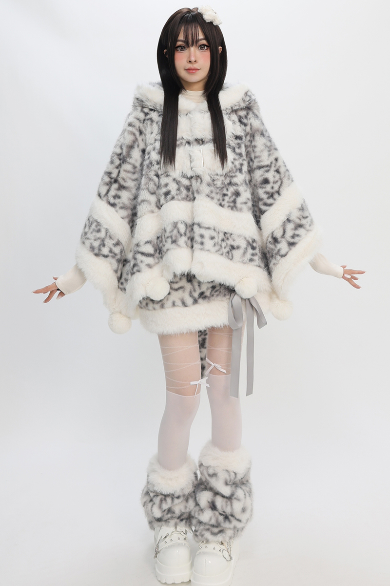Tabby Leopard Print Top + Skirt + Leg Warmers