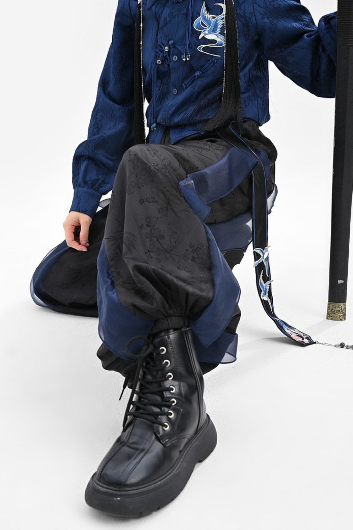 Chinese-style Design Mode Jacket + Shirt + Pants + Camisole