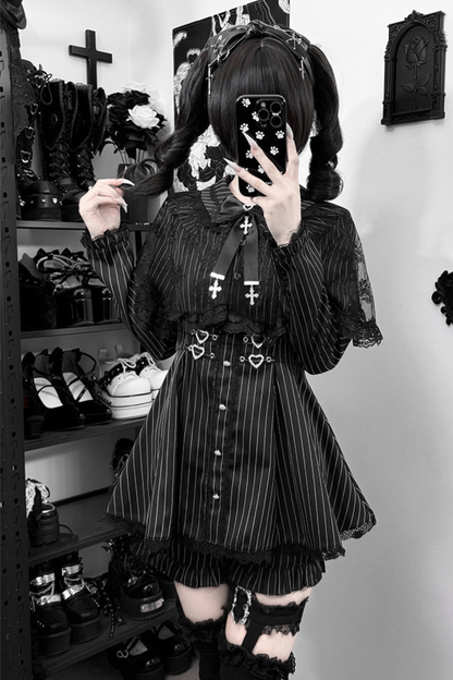 Lace Cape Dress + Shorts