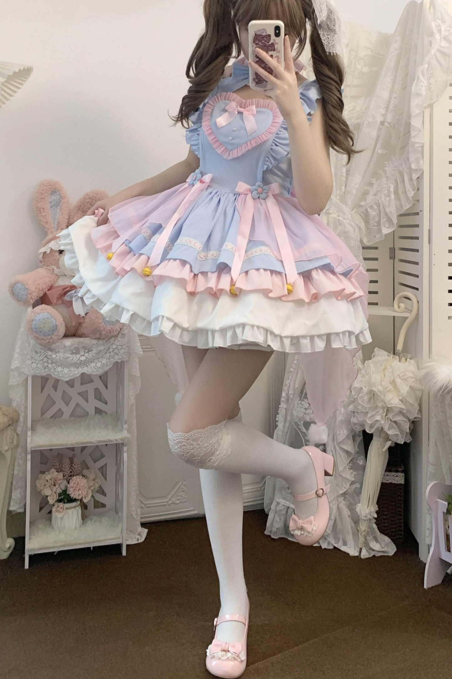 [pre-order] Sweet Heart Rabbit Pastel Lolita Dress