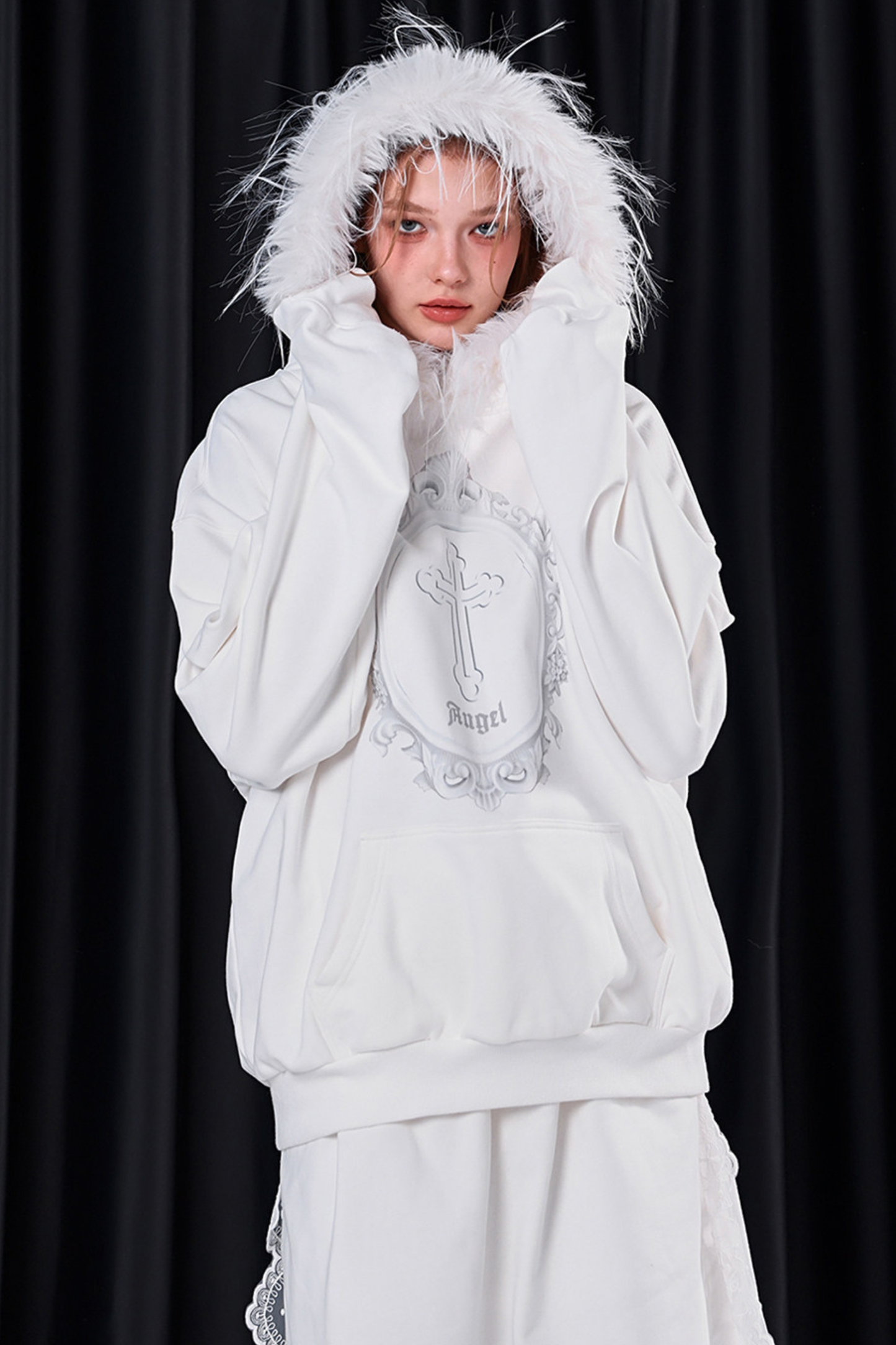 Fur Hood Loose Top
