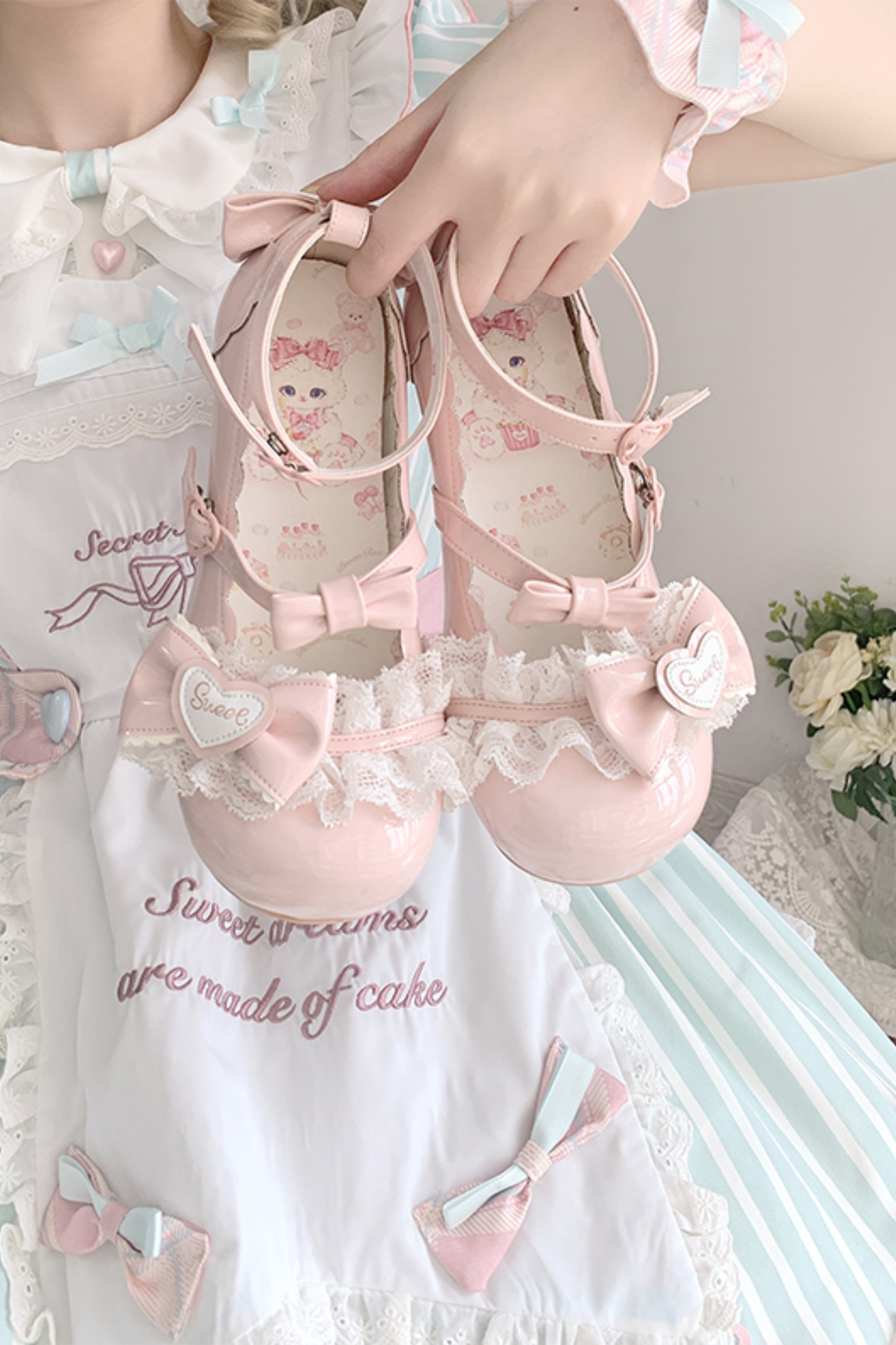 Lace Ribbon Lolita Shoes