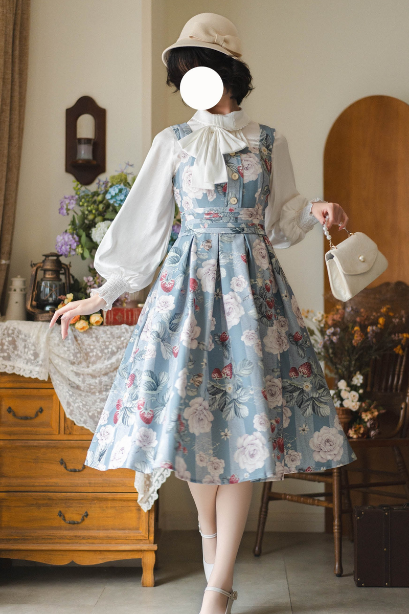 Retro Satin Bow Tie Blouse