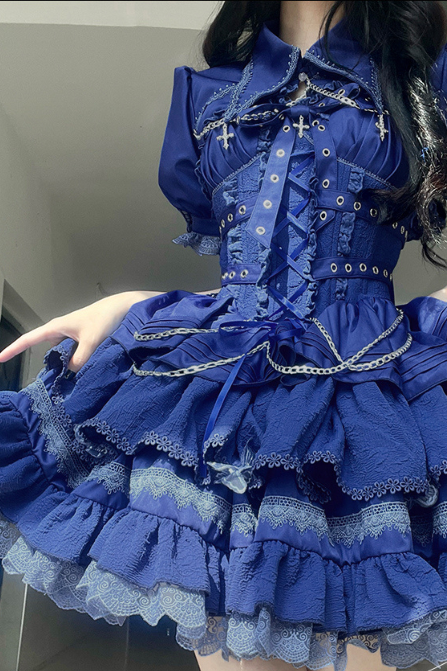 Contrast Cross Jsk Gothic Lolita Dress