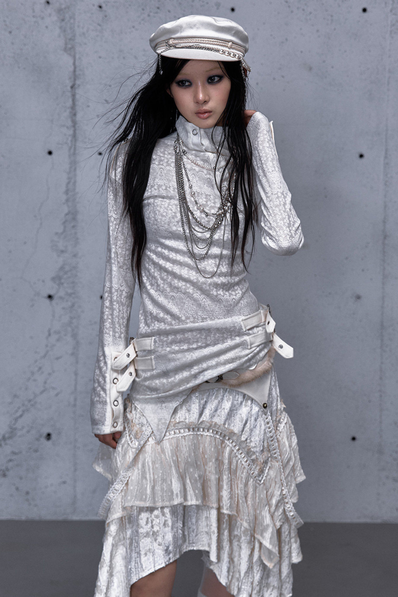 Retro Asymmetric Knit Sweater