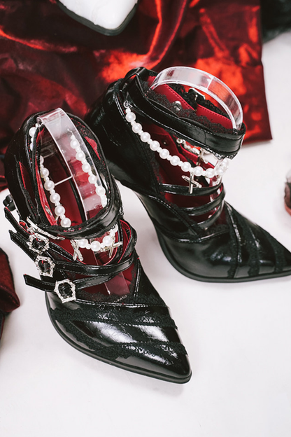 Dark Cross Gothic Heels
