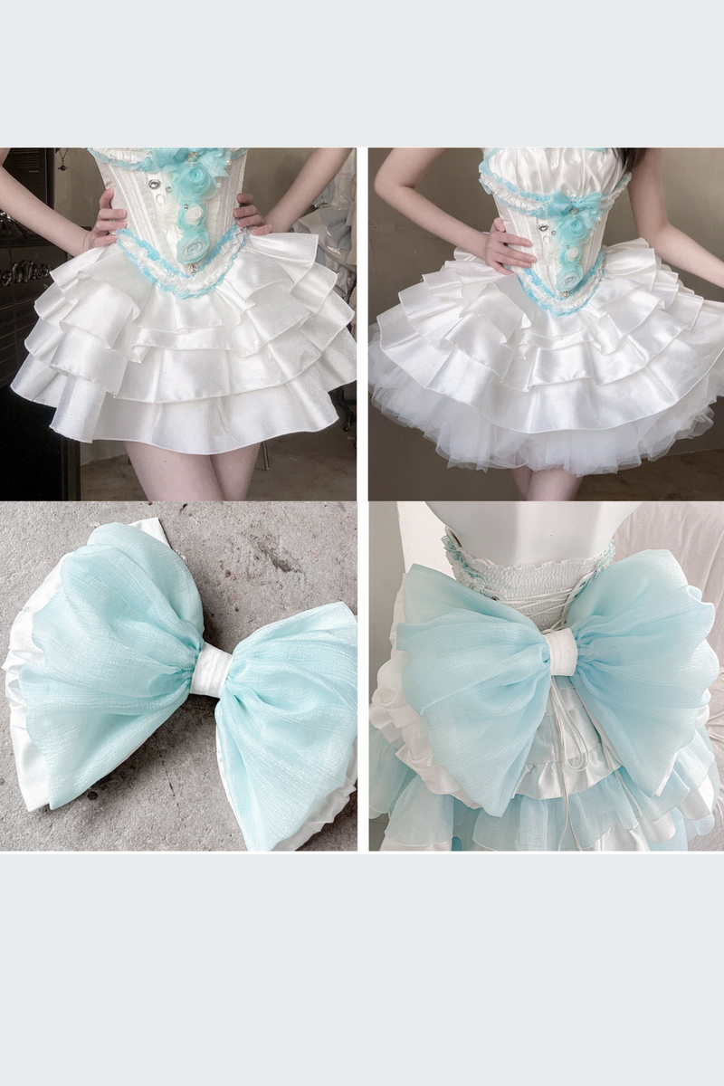 [pre-order] Paraiba Tourmaline Rose Long Tail Beauty Dress Set