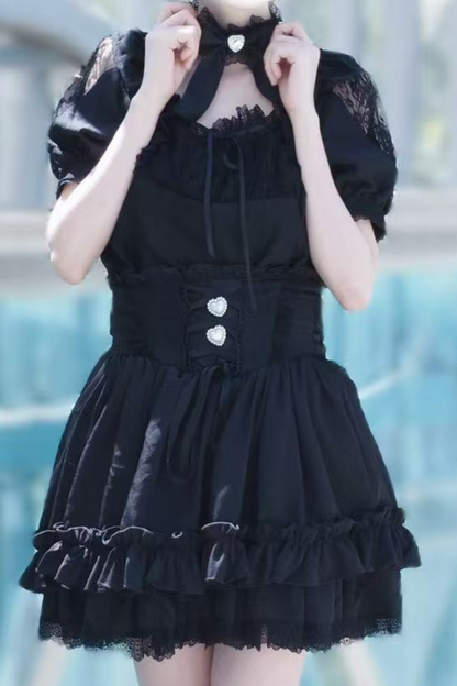 [pre-order] Lace Ribbon Shirt + Skirt