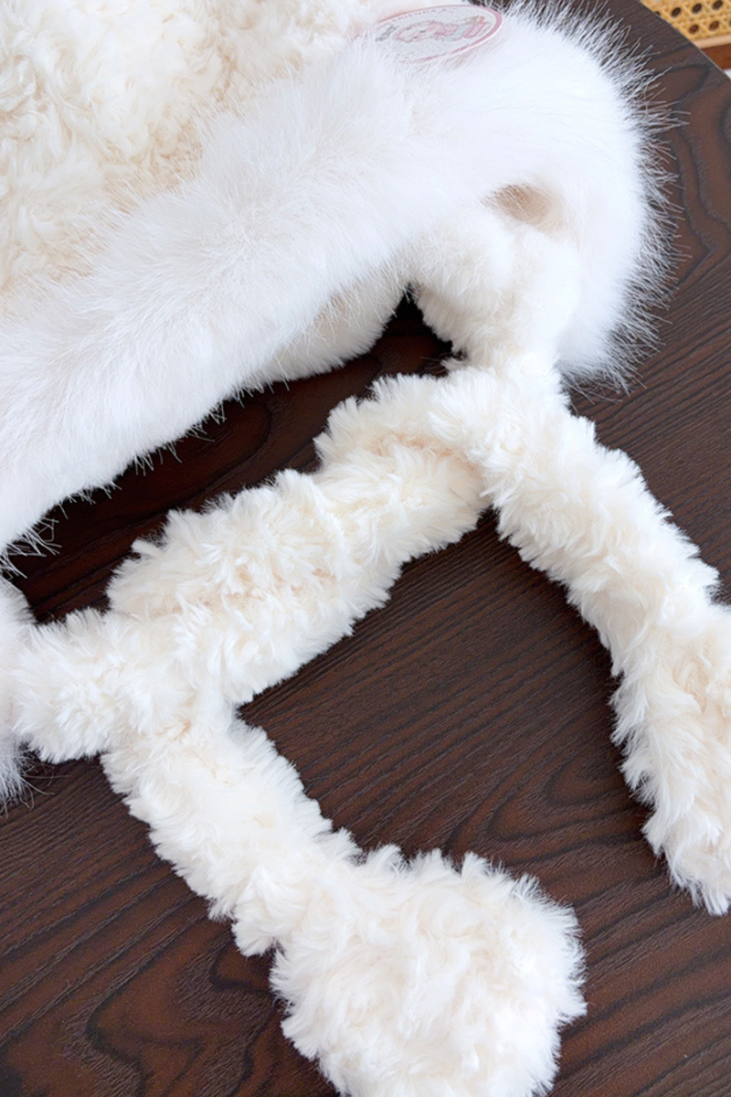 Lamb Fur Hat + Scarf