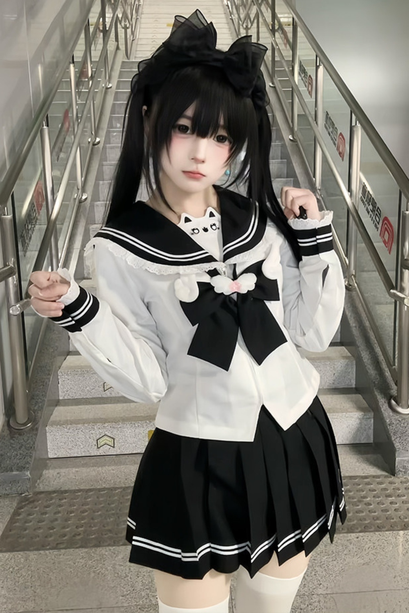 Sweet Sailor Top + Skirt + Tie