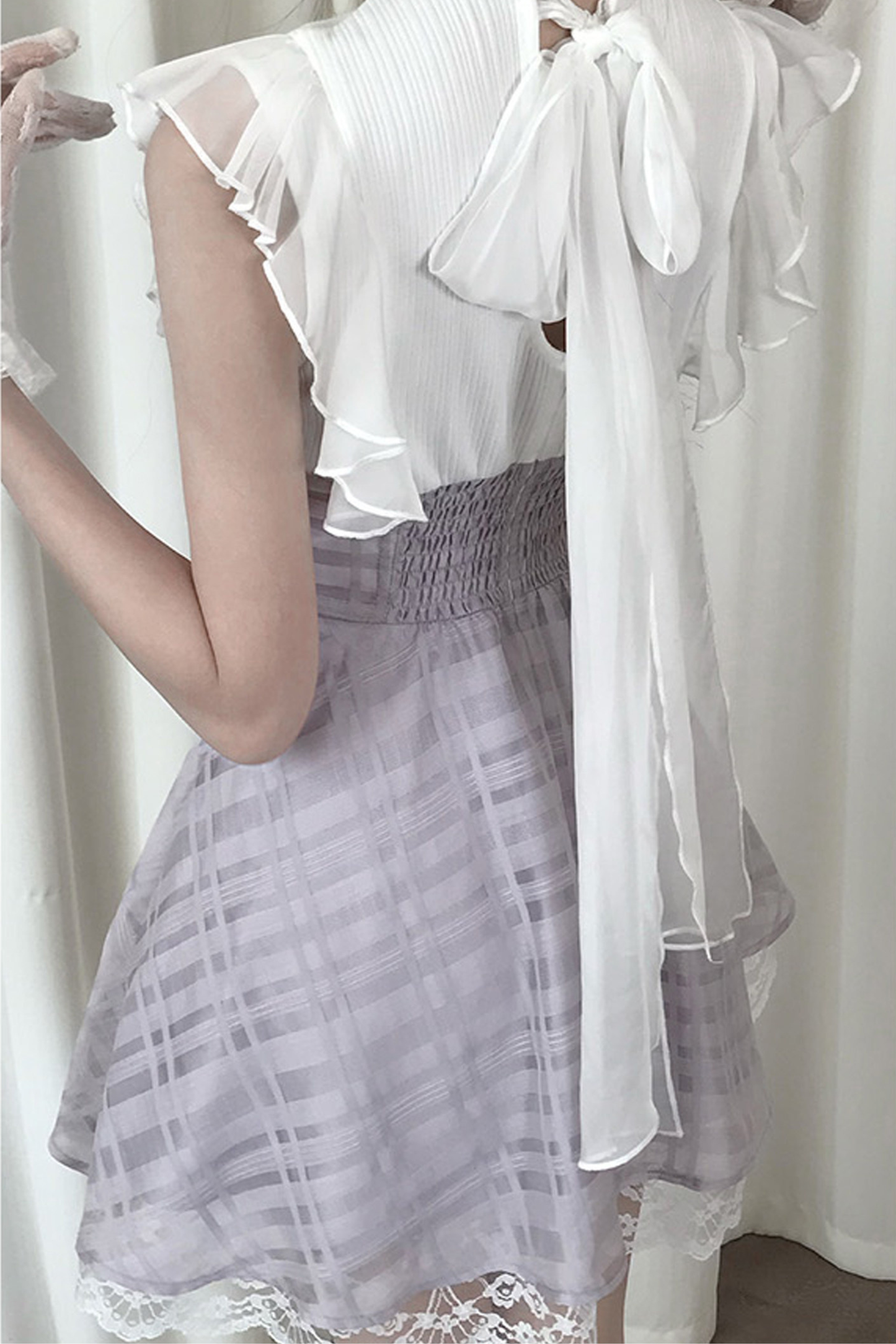 Ribbon Long Sleeve Dress