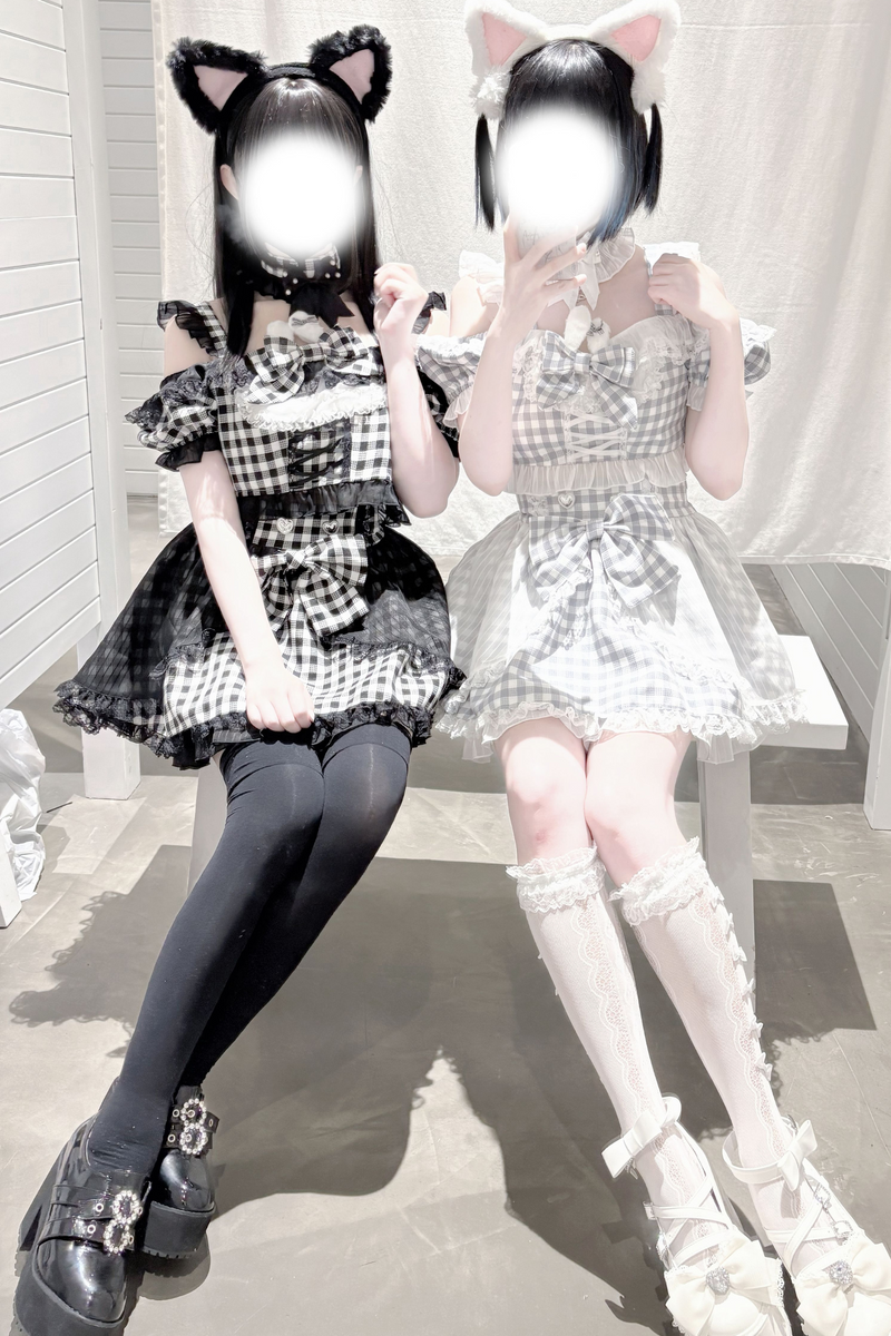 Underground Idol Plaid Matching Set