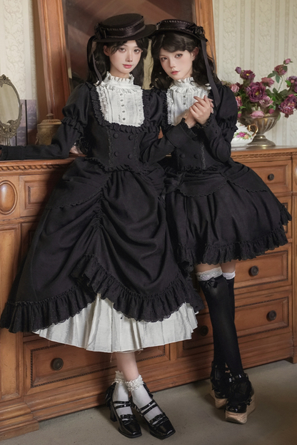 [pre-order] Classic Top + Curtain Skirt + Ribbon Collar + Hat
