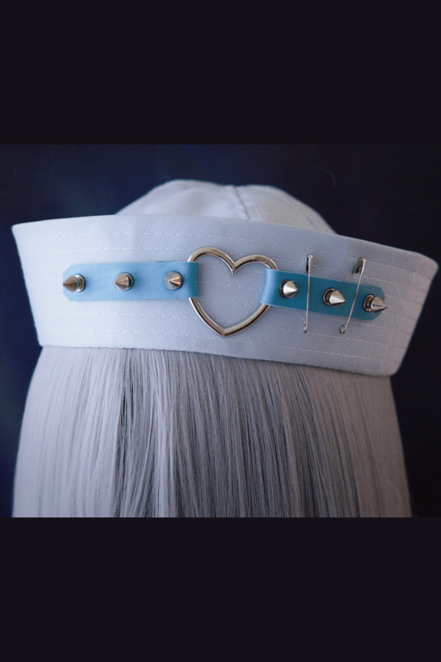 Denim Love Leather Buckle Cloud Hat Beret