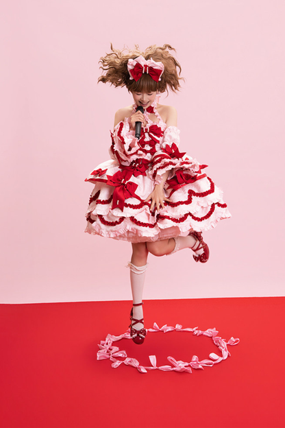 [pre-order Deadline: April 3] Sweet Ruffled Lolita Princess Ribbon Dress