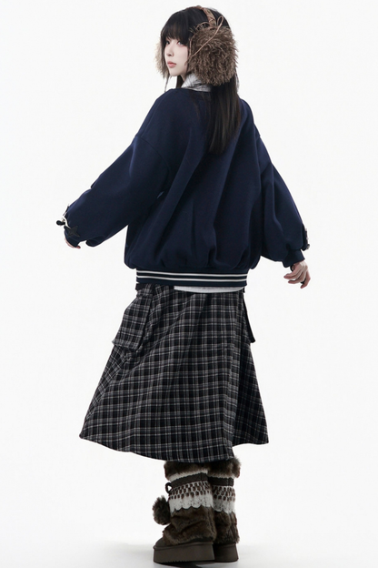 Christmas Hooded Coat + Shirt + Sweatshirt + Long Skirt + Pants
