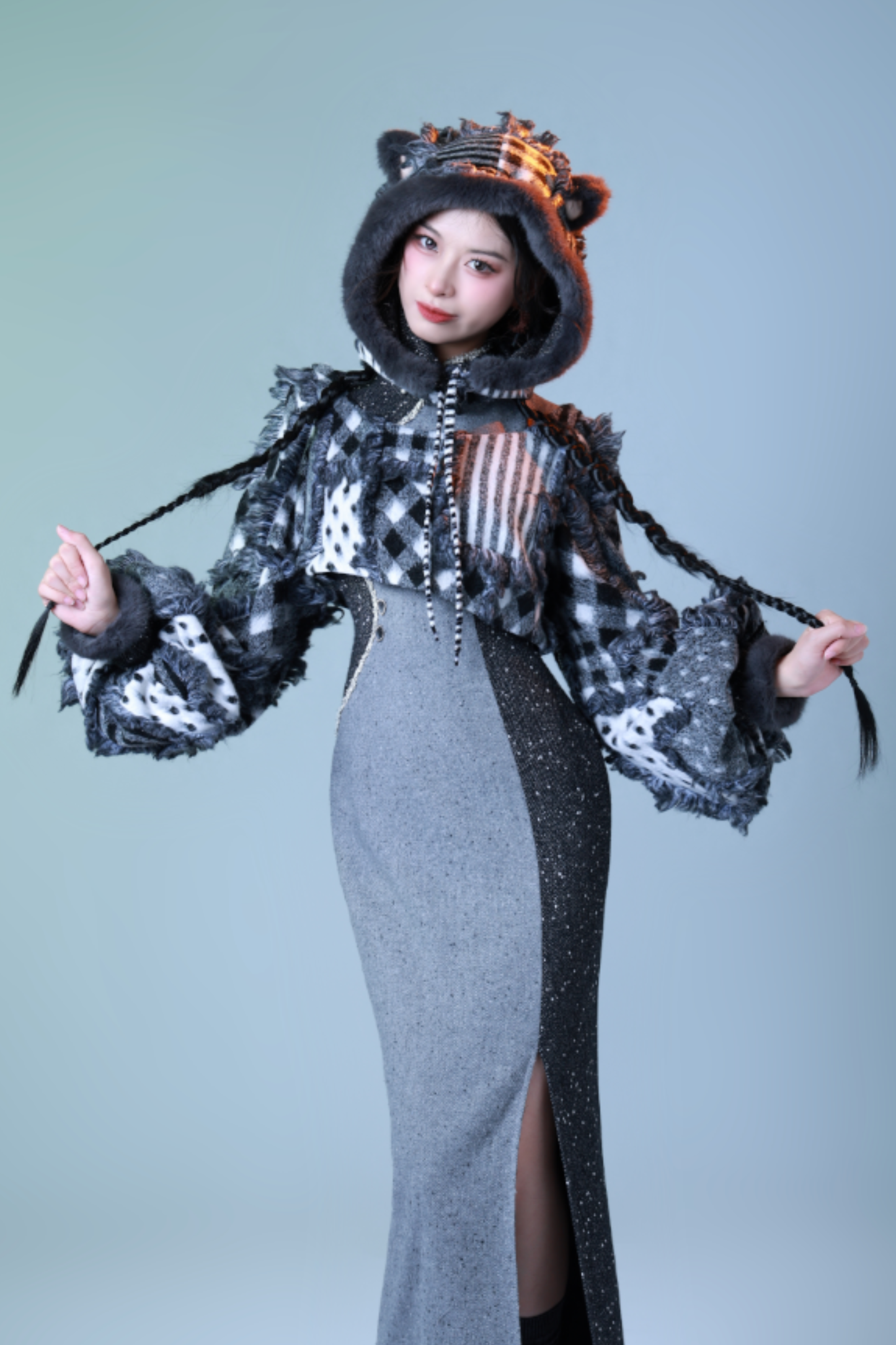 Check Design Mode Chinese Dress